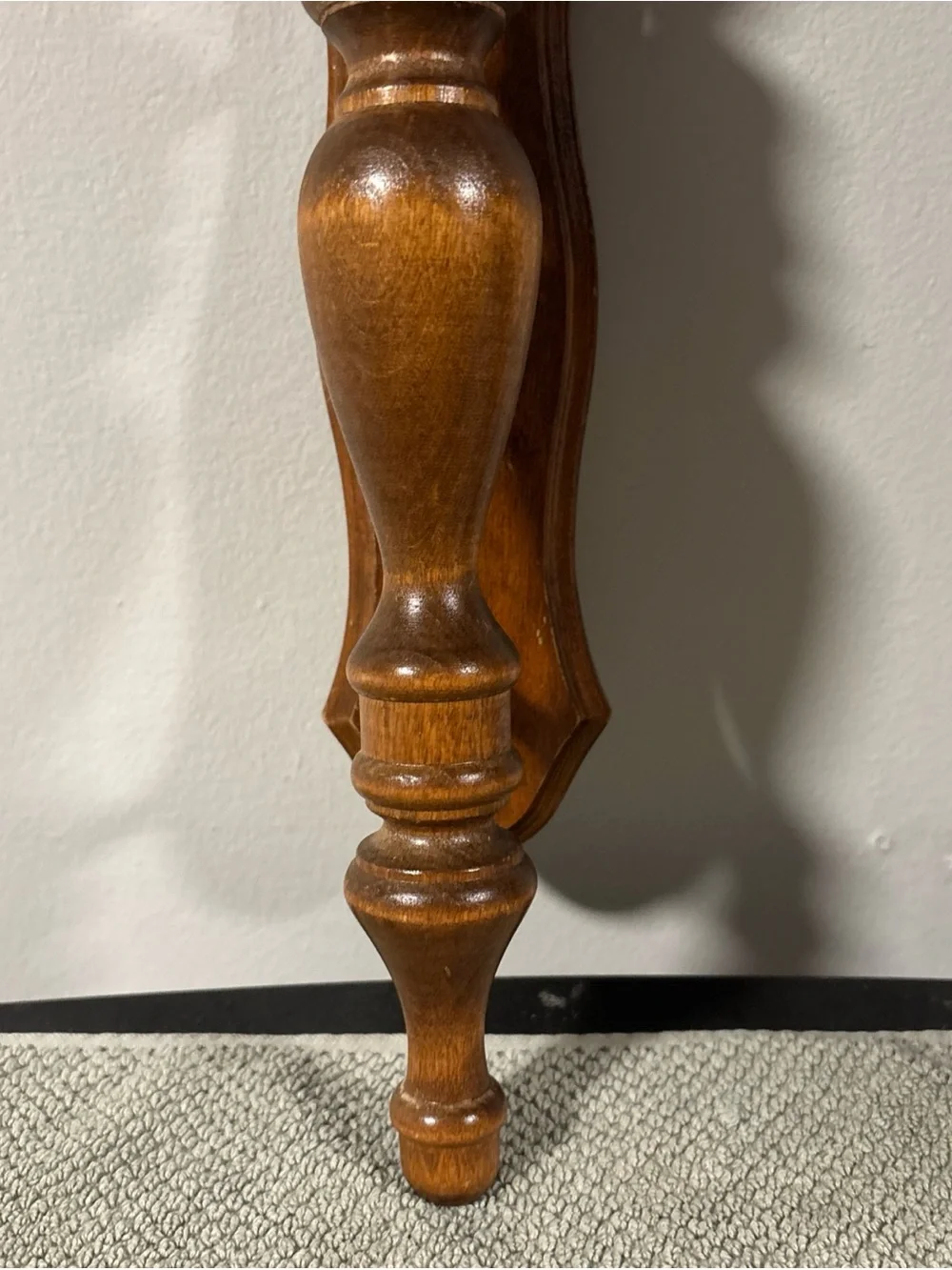 Wooden Wall Sconce Candle Holder in Warm Brown